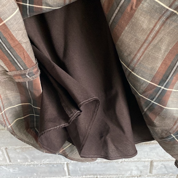 Banana Republic Brown & Black plaid strapless dress size 12 - Picture 5 of 7